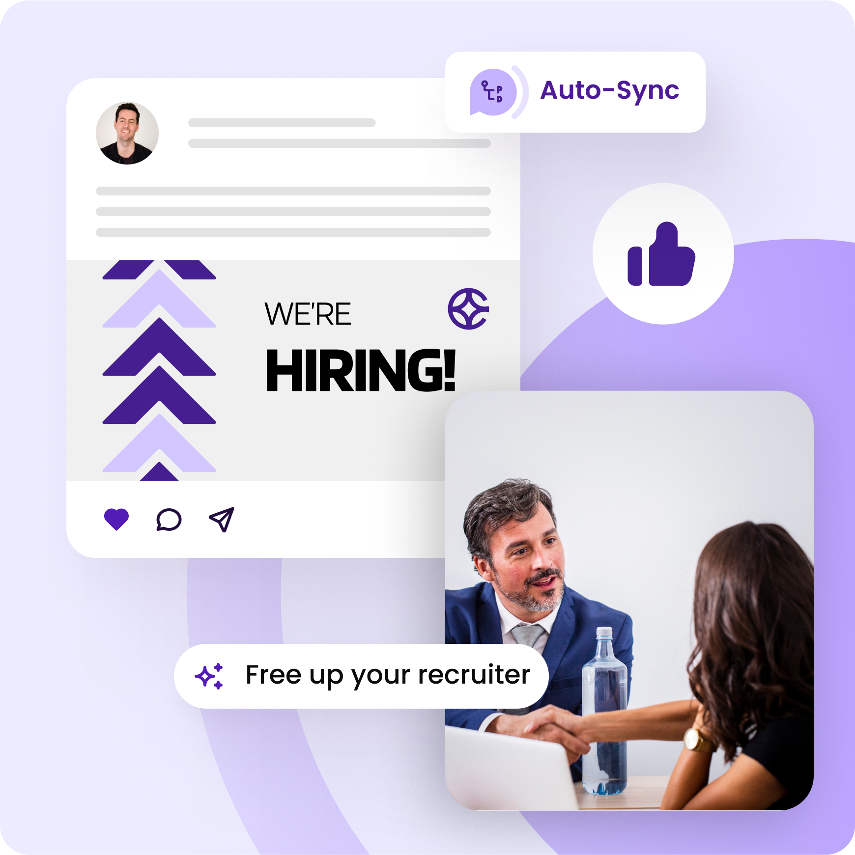 Automated recruiter feeds sync ATS job listings with LinkedIn to auto-publish branded job posts so recruiters can focus on hiring