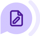Purple content creation icon