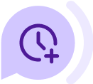 Purple content creation icon