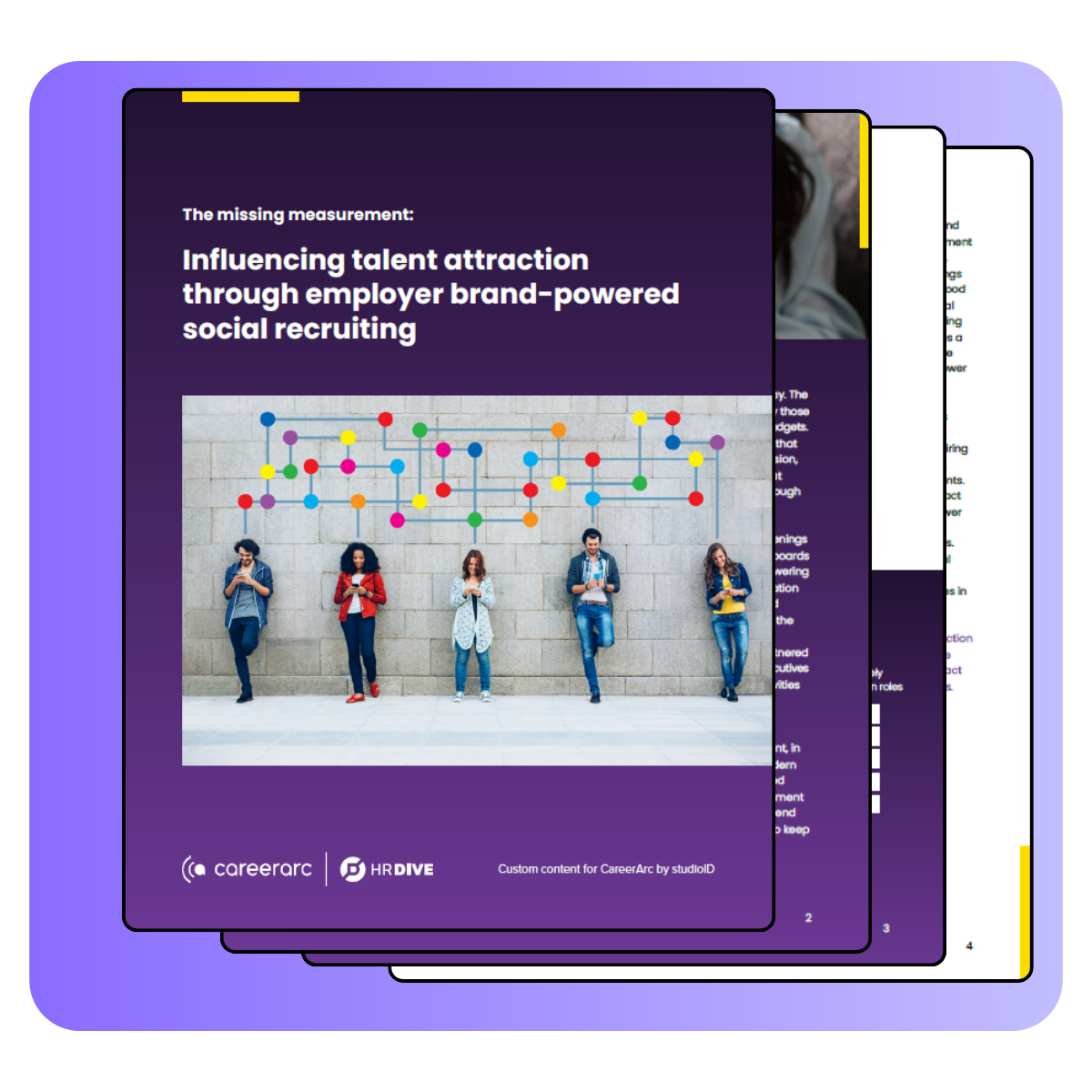 The Missing Measurement Decorative image that shows the cover of CareerArc and HR Dive's joint report titled: The Missing Measurement